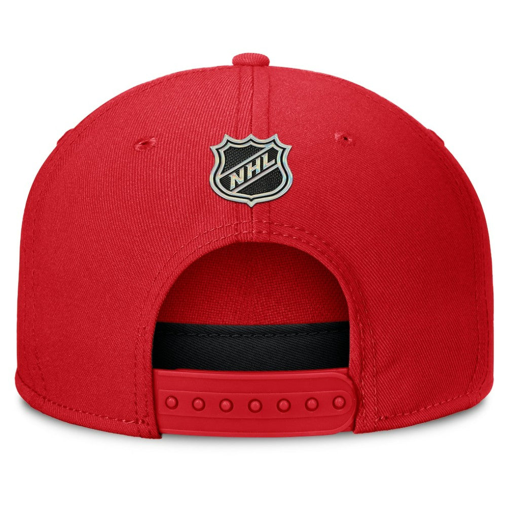 Detroit Red Wings Fanatics Authentic Pro Rink Team Code Snapback Hat - Red Hats