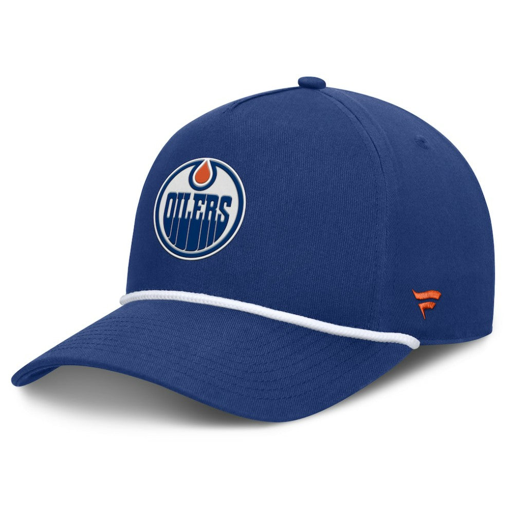 Edmonton Oilers Fanatics Authentic Pro Rink Roper A-Frame Adjustable Hat - Royal Hats