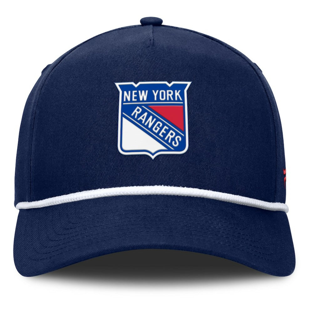 New York Rangers Fanatics Authentic Pro Rink Roper A-Frame Adjustable Hat - Navy Hats