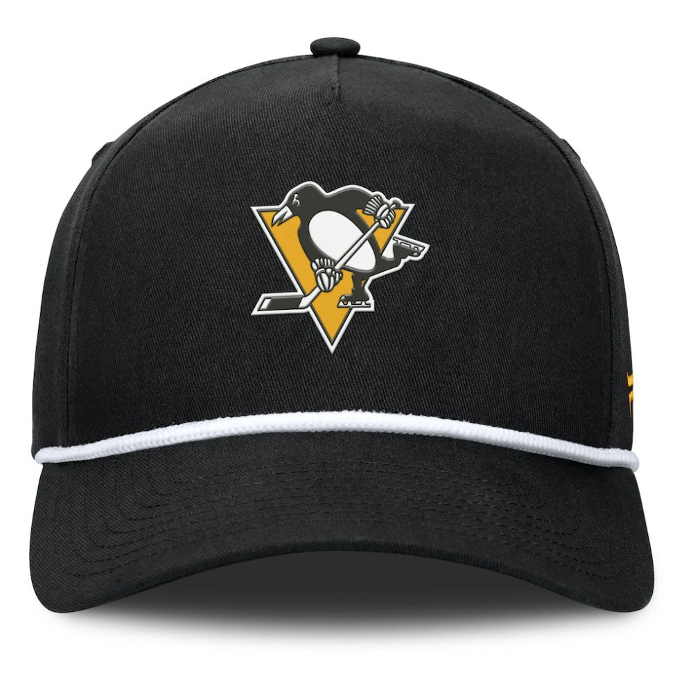 Pittsburgh Penguins Fanatics Authentic Pro Rink Roper A-Frame Adjustable Hat - Black Hats