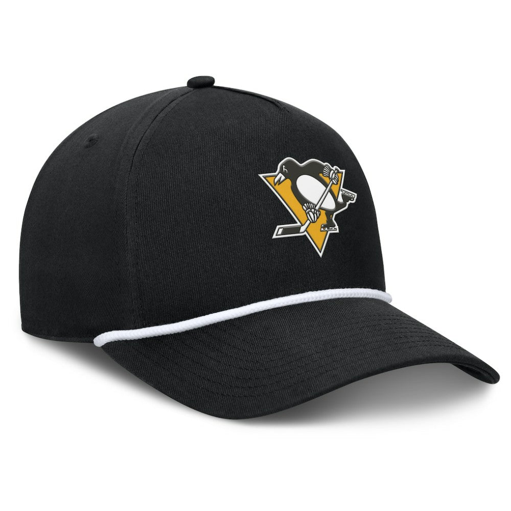 Pittsburgh Penguins Fanatics Authentic Pro Rink Roper A-Frame Adjustable Hat - Black Hats