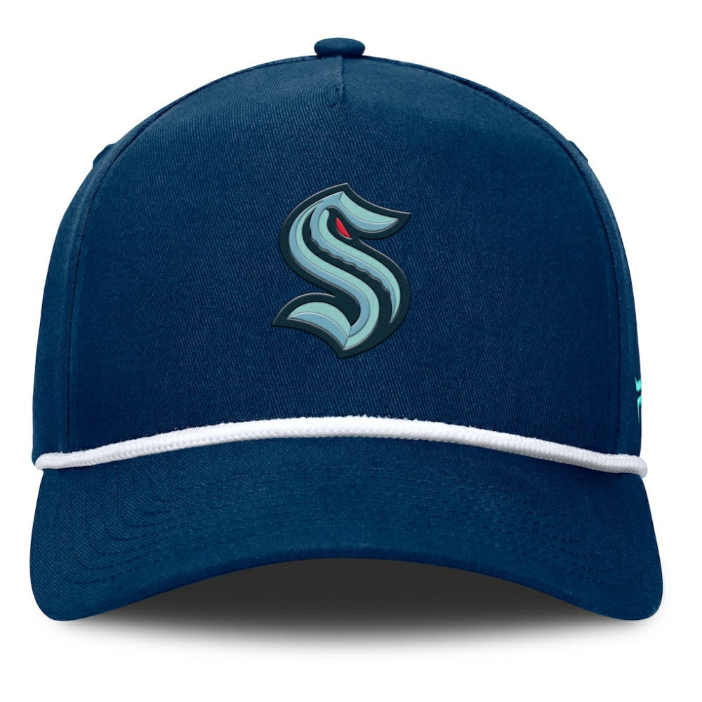 Seattle Kraken Fanatics Authentic Pro Rink Roper A-Frame Adjustable Hat - Deep Sea Blue Hats