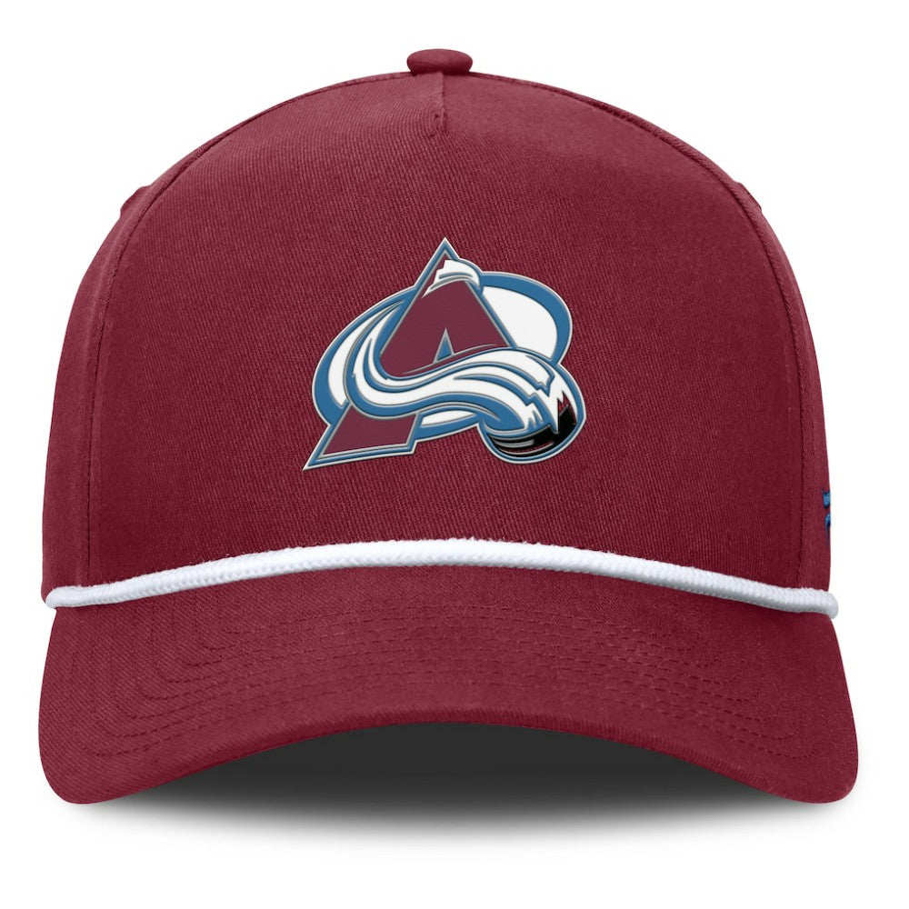 Colorado Avalanche Fanatics Authentic Pro Rink Roper A-Frame Adjustable Hat - Burgundy Hats