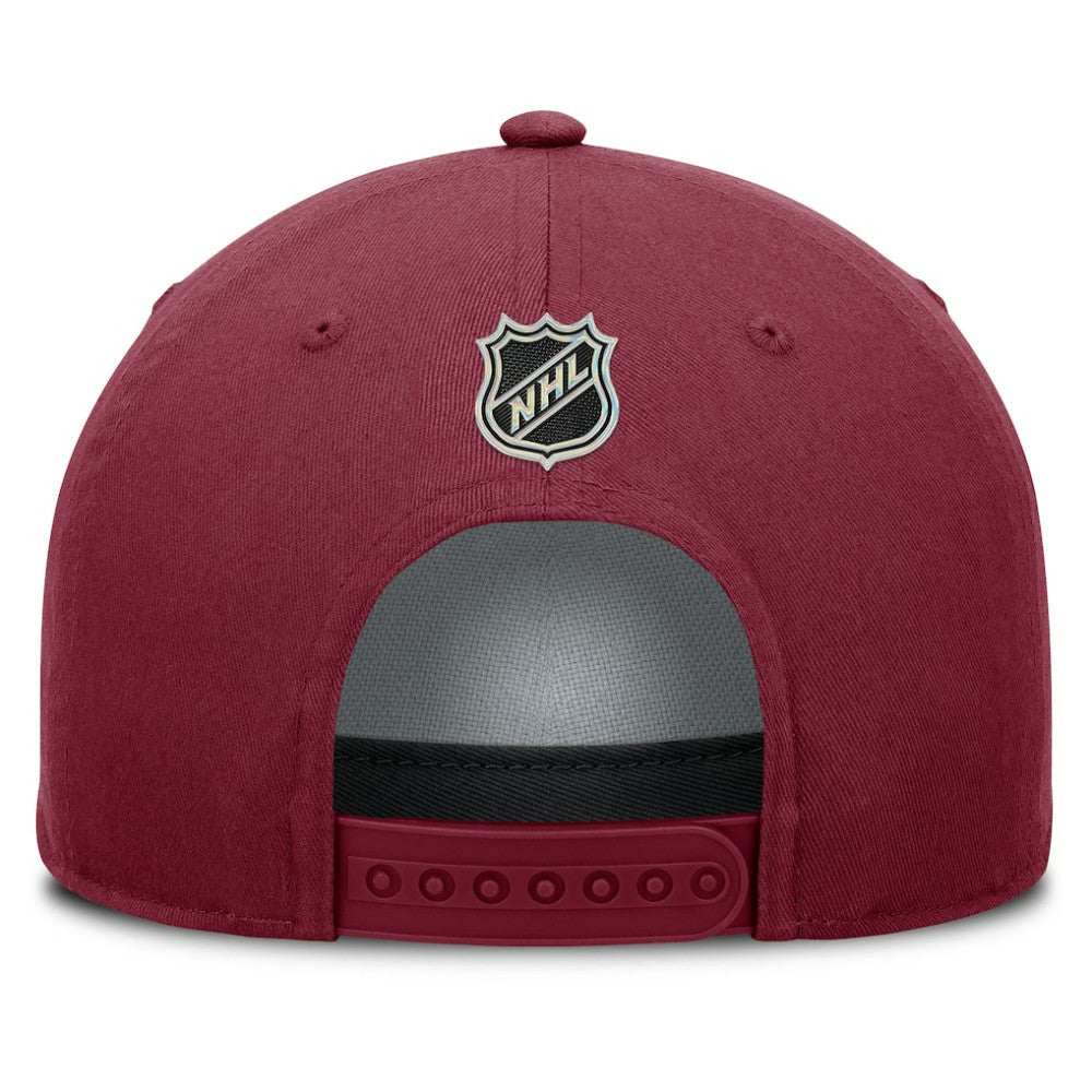 Colorado Avalanche Fanatics Authentic Pro Rink Roper A-Frame Adjustable Hat - Burgundy Hats