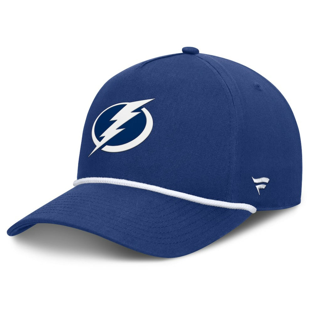 Tampa Bay Lightning Fanatics Authentic Pro Rink Roper A-Frame Adjustable Hat - Blue Hats