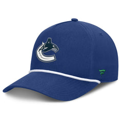 Vancouver Canucks Fanatics Authentic Pro Rink Roper A-Frame Adjustable Hat - Blue Hats