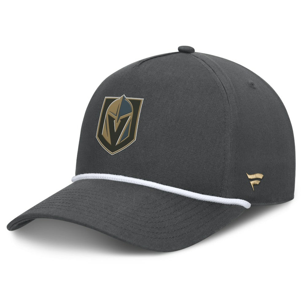 Vegas Golden Knights Fanatics Authentic Pro Rink Roper A-Frame Adjustable Hat - Charcoal Hats