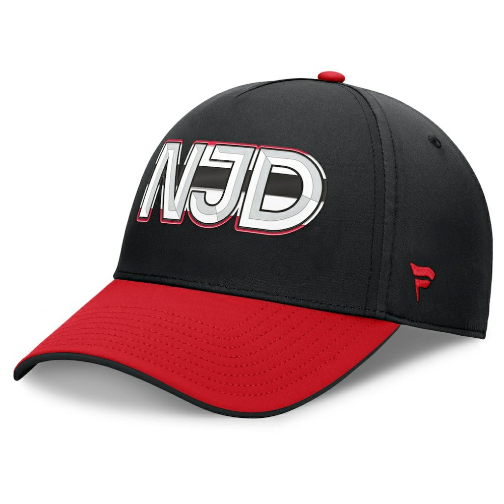 New Jersey Devils Fanatics Authentic Pro Rink Team Code Flex Hat - Black/Red Jerseys