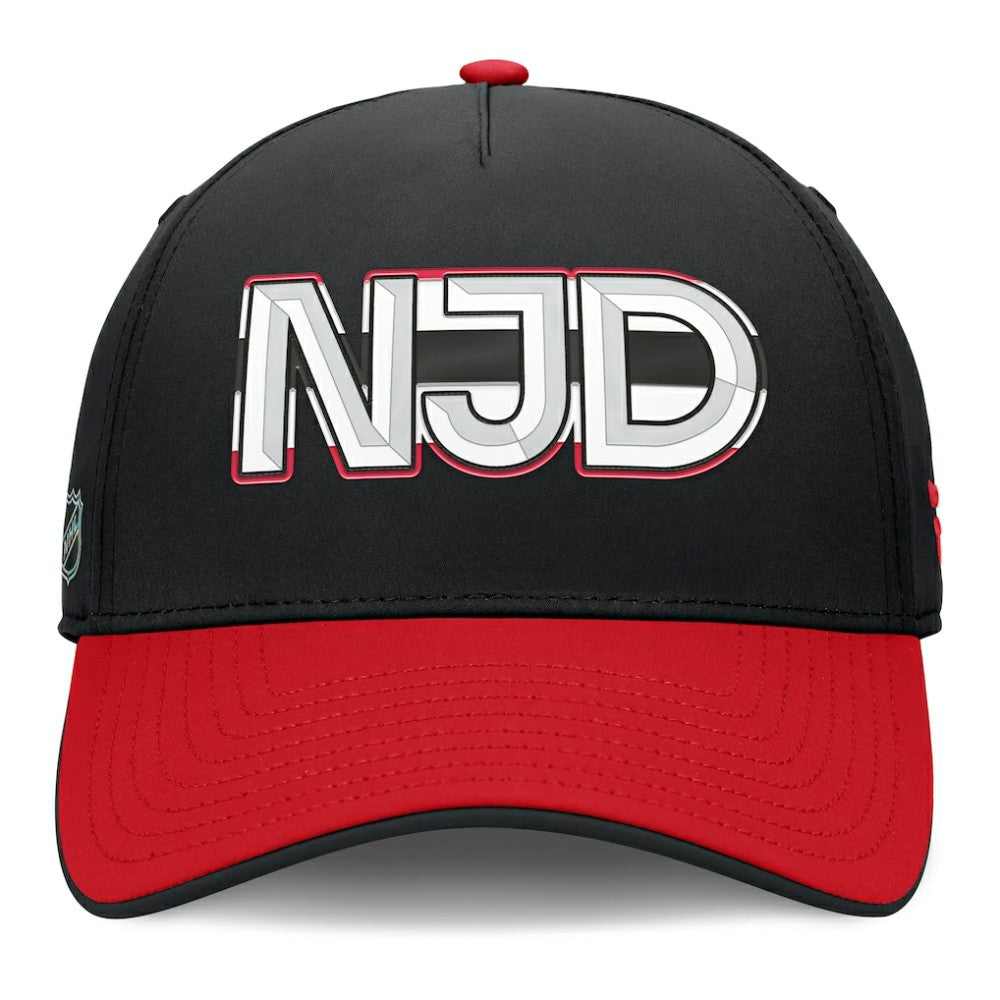 New Jersey Devils Fanatics Authentic Pro Rink Team Code Flex Hat - Black/Red Jerseys