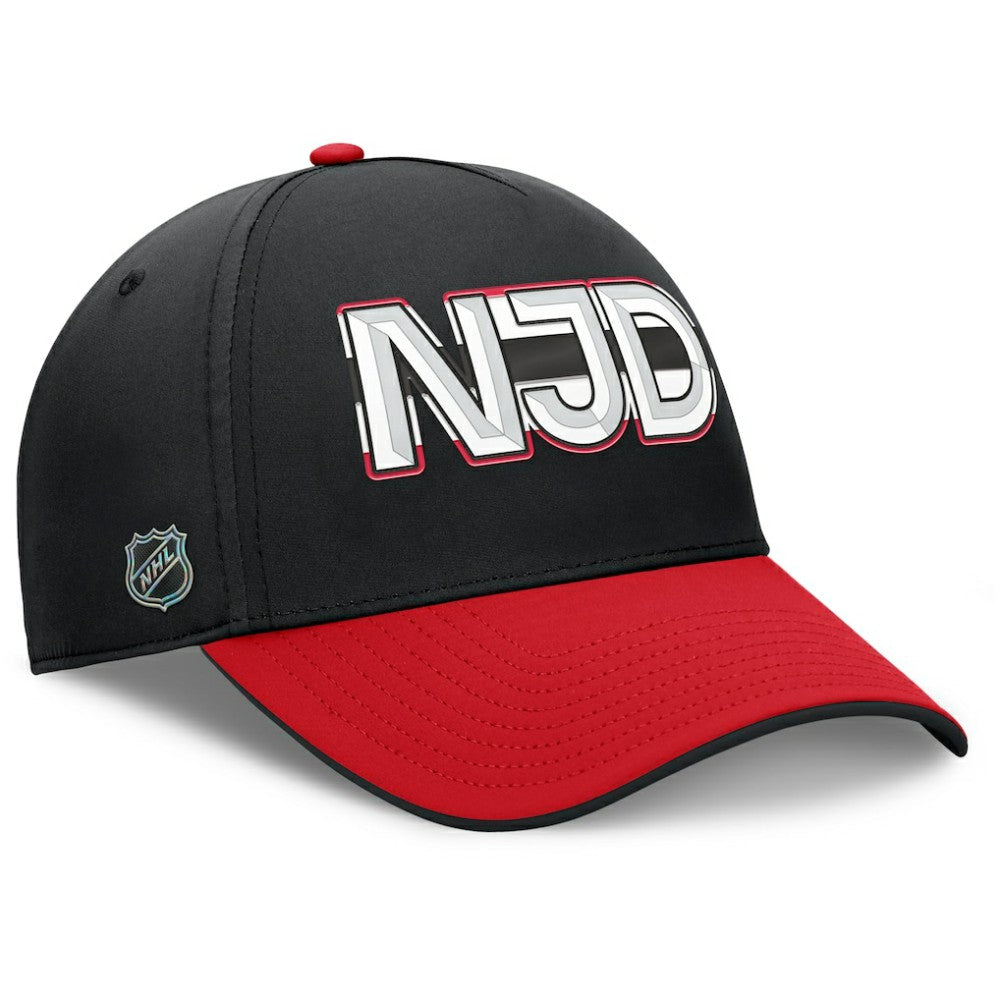 New Jersey Devils Fanatics Authentic Pro Rink Team Code Flex Hat - Black/Red Jerseys