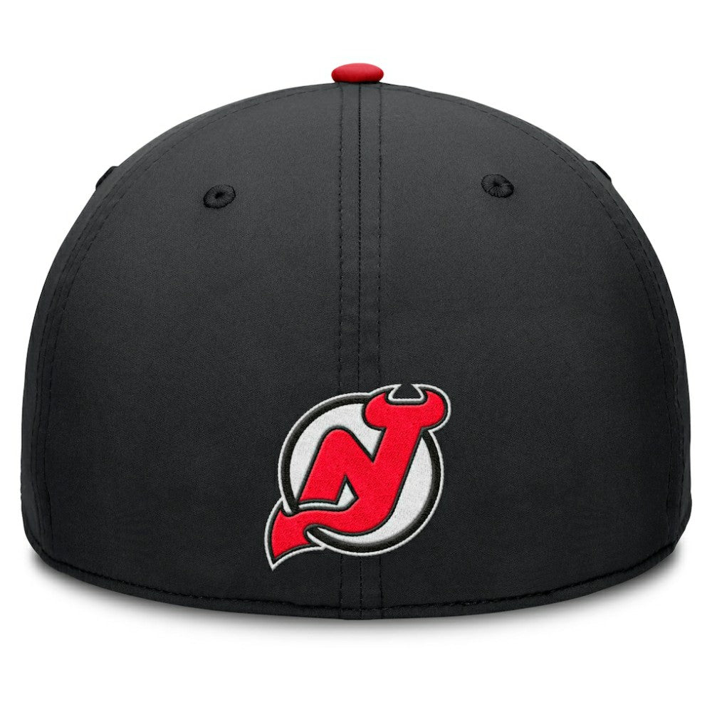 New Jersey Devils Fanatics Authentic Pro Rink Team Code Flex Hat - Black/Red Jerseys