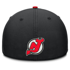 New Jersey Devils Fanatics Authentic Pro Rink Team Code Flex Hat - Black/Red Jerseys
