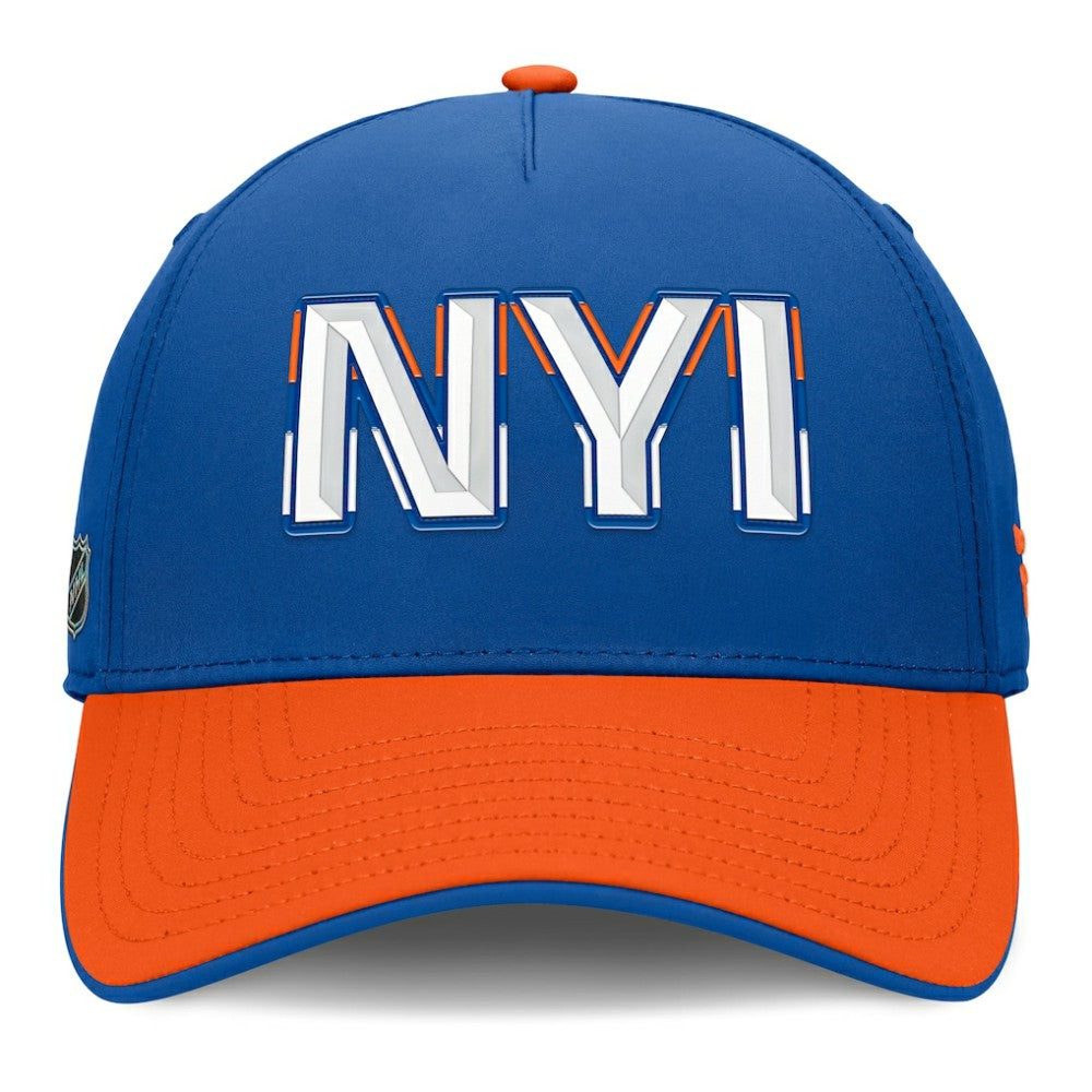 New York Islanders Fanatics Authentic Pro Rink Team Code Flex Hat - Royal/Orange Hats