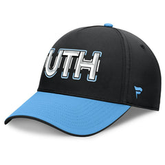 Utah Mammoth Fanatics Authentic Pro Rink Team Code Flex Hat - Black/Light Blue Hats