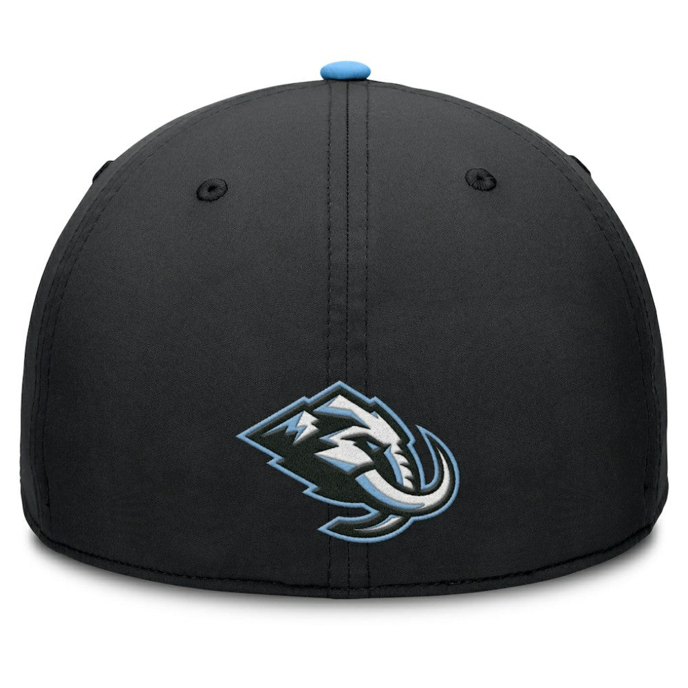 Utah Mammoth Fanatics Authentic Pro Rink Team Code Flex Hat - Black/Light Blue Hats