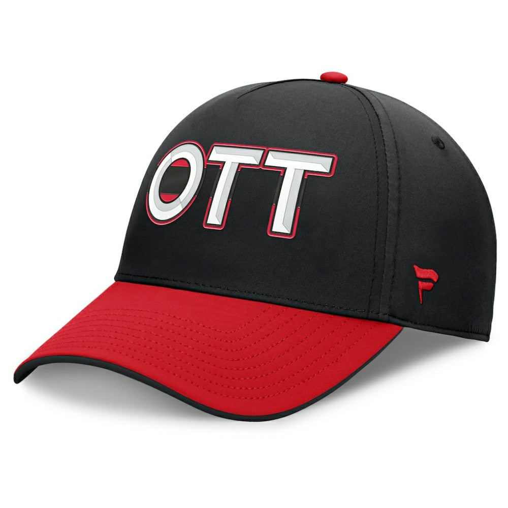 Ottawa Senators Fanatics Authentic Pro Rink Team Code Flex Hat - Black/Red Hats