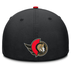 Ottawa Senators Fanatics Authentic Pro Rink Team Code Flex Hat - Black/Red Hats