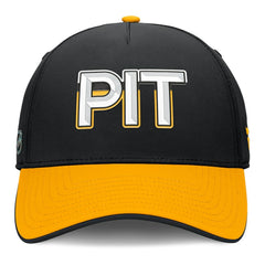 Pittsburgh Penguins Fanatics Authentic Pro Rink Team Code Flex Hat - Black/Gold Hats