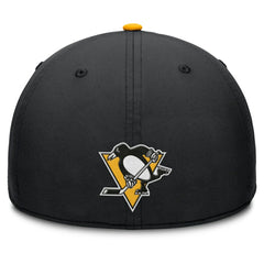 Pittsburgh Penguins Fanatics Authentic Pro Rink Team Code Flex Hat - Black/Gold Hats