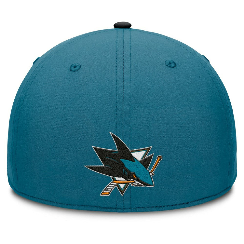 San Jose Sharks Fanatics Authentic Pro Rink Team Code Flex Hat - Teal/Black Hats