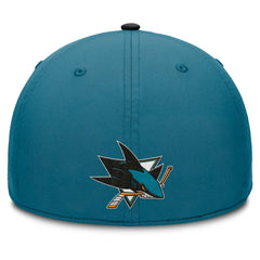 San Jose Sharks Fanatics Authentic Pro Rink Team Code Flex Hat - Teal/Black Hats