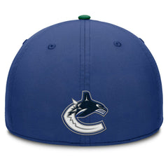 Vancouver Canucks Fanatics Authentic Pro Rink Team Code Flex Hat - Blue/Green Hats