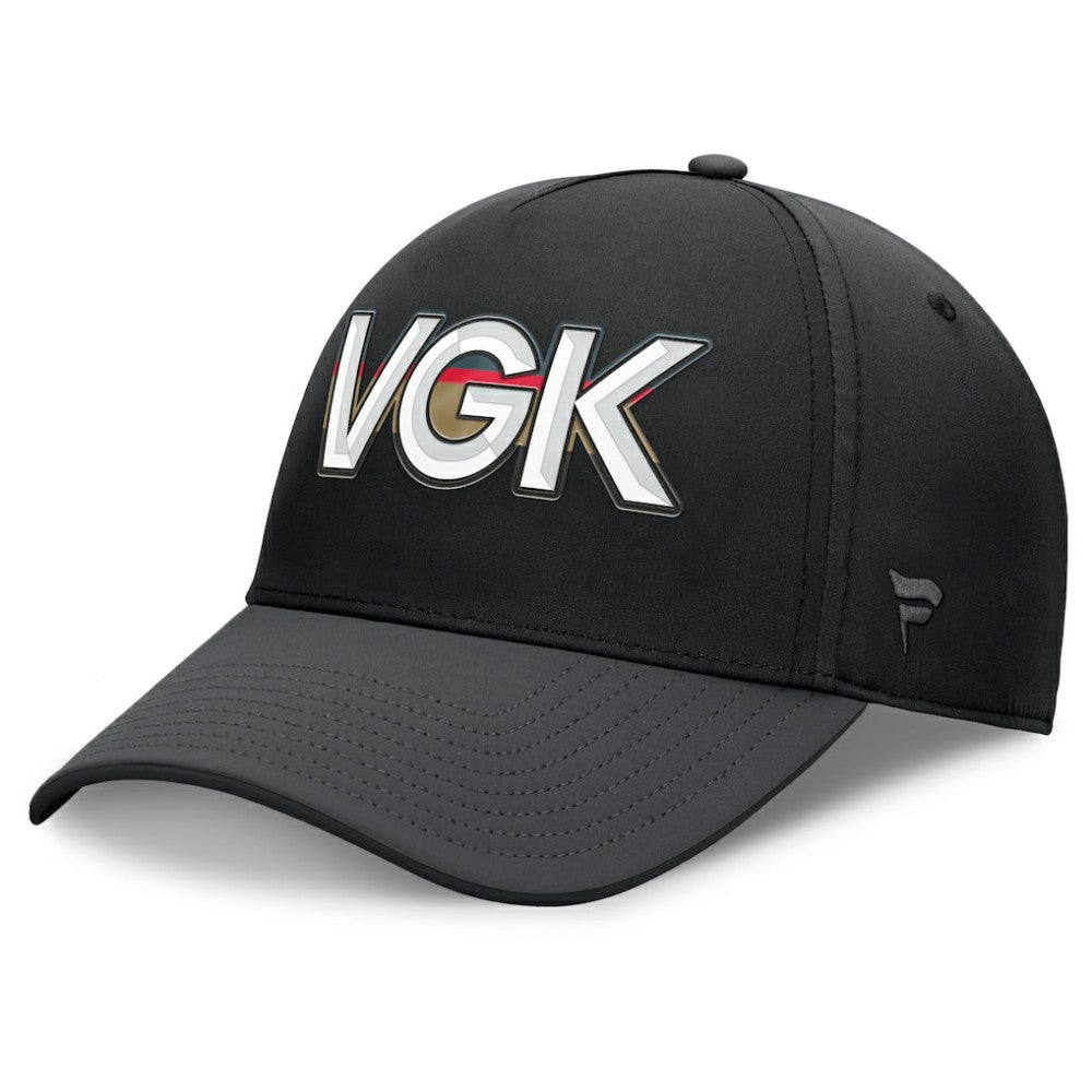 Vegas Golden Knights Fanatics Authentic Pro Rink Team Code Flex Hat - Black/Charcoal Hats
