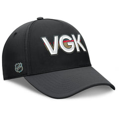Vegas Golden Knights Fanatics Authentic Pro Rink Team Code Flex Hat - Black/Charcoal Hats