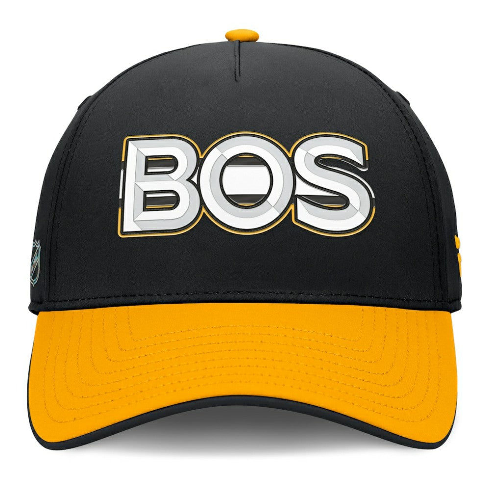 Boston Bruins Fanatics Authentic Pro Rink Team Code Flex Hat - Black/Gold Hats