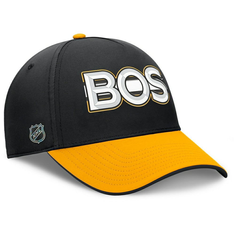 Boston Bruins Fanatics Authentic Pro Rink Team Code Flex Hat - Black/Gold Hats