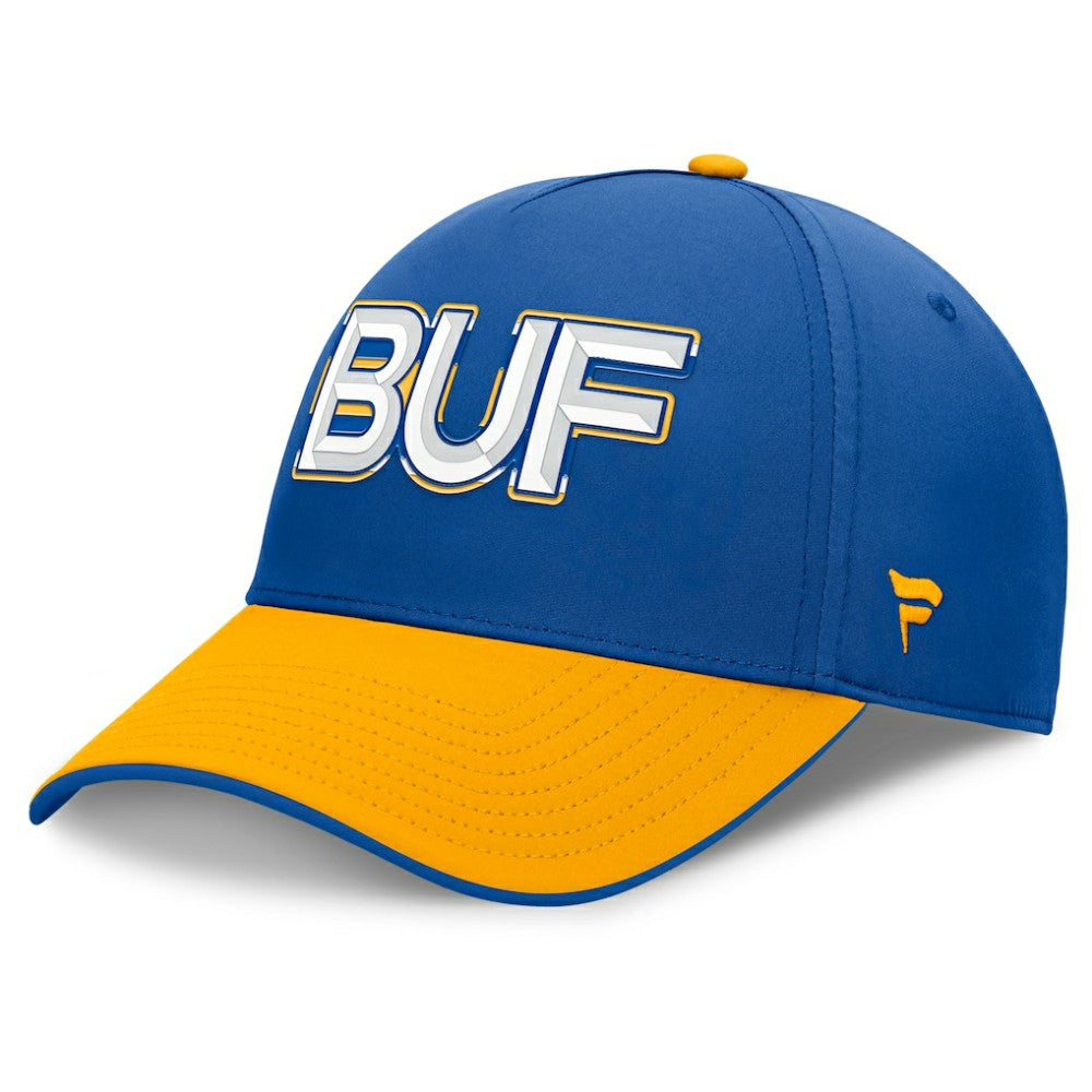 Buffalo Sabres Fanatics Authentic Pro Rink Team Code Flex Hat - Royal/Gold Hats