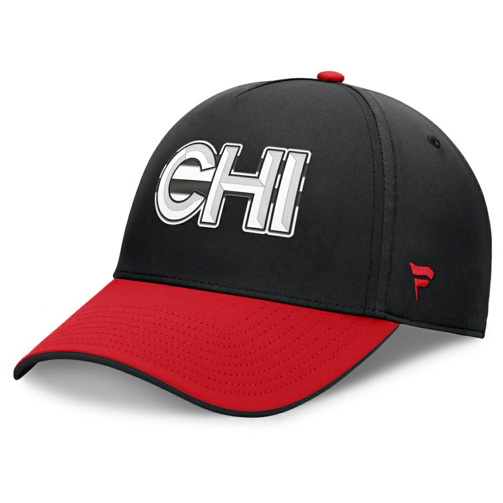 Chicago Blackhawks Fanatics Authentic Pro Rink Team Code Flex Hat - Black/Red Hats