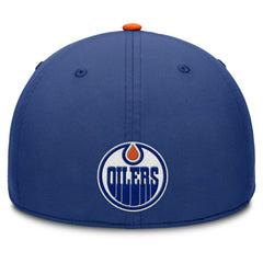Edmonton Oilers Fanatics Authentic Pro Rink Team Code Flex Hat - Royal/Orange Hats