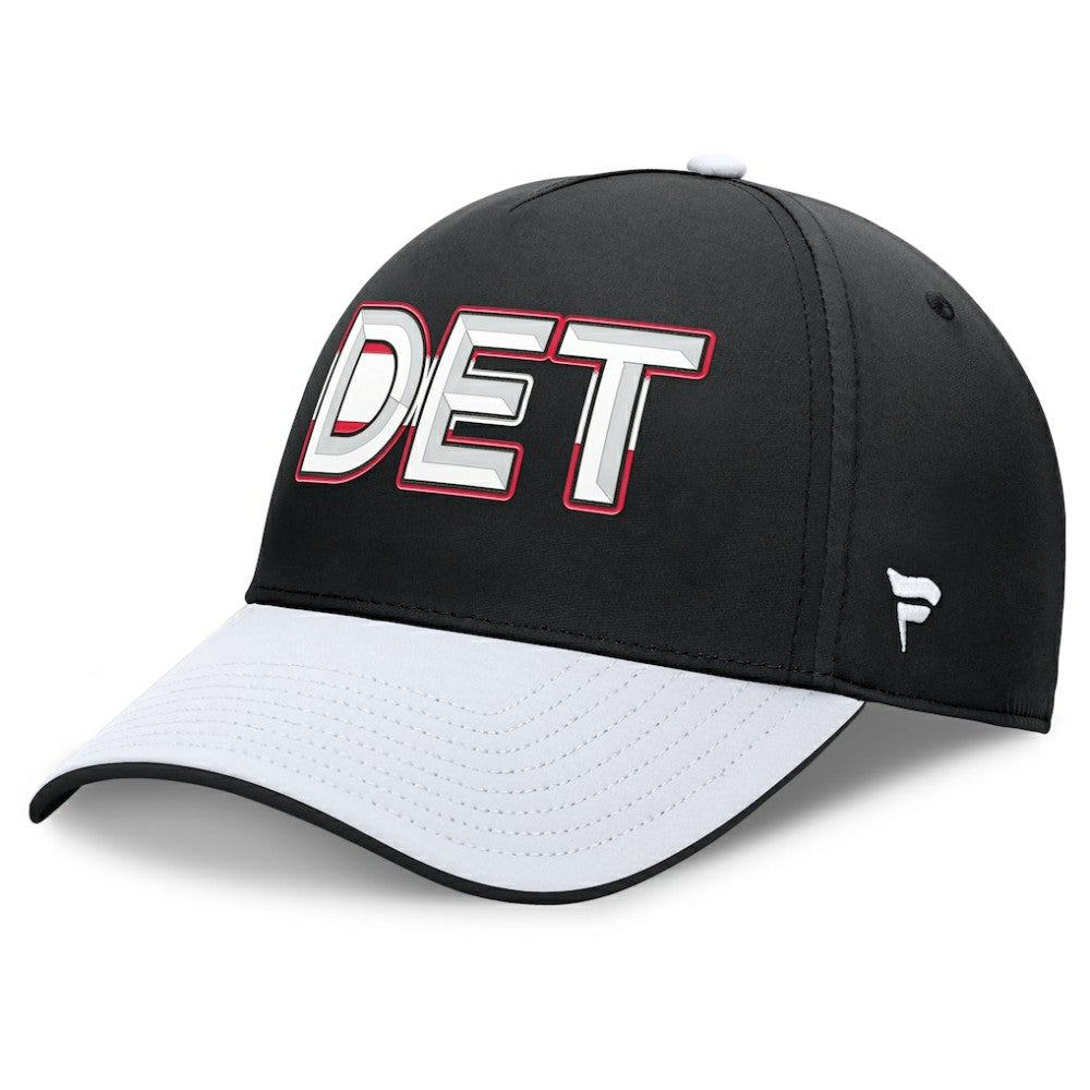 Detroit Red Wings Fanatics Authentic Pro Rink Team Code Flex Hat - Black/White Hats