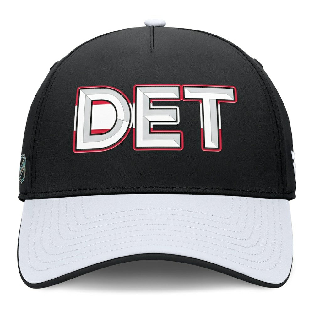 Detroit Red Wings Fanatics Authentic Pro Rink Team Code Flex Hat - Black/White Hats