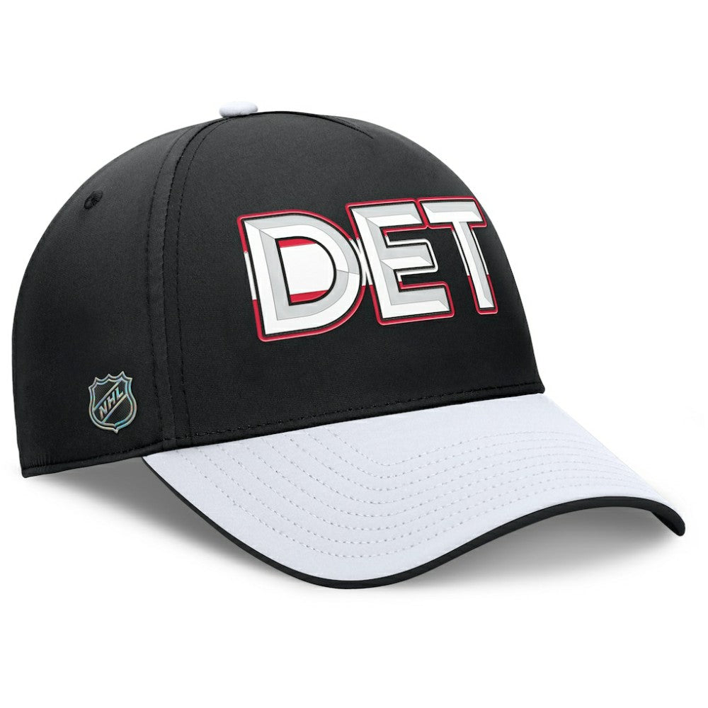 Detroit Red Wings Fanatics Authentic Pro Rink Team Code Flex Hat - Black/White Hats