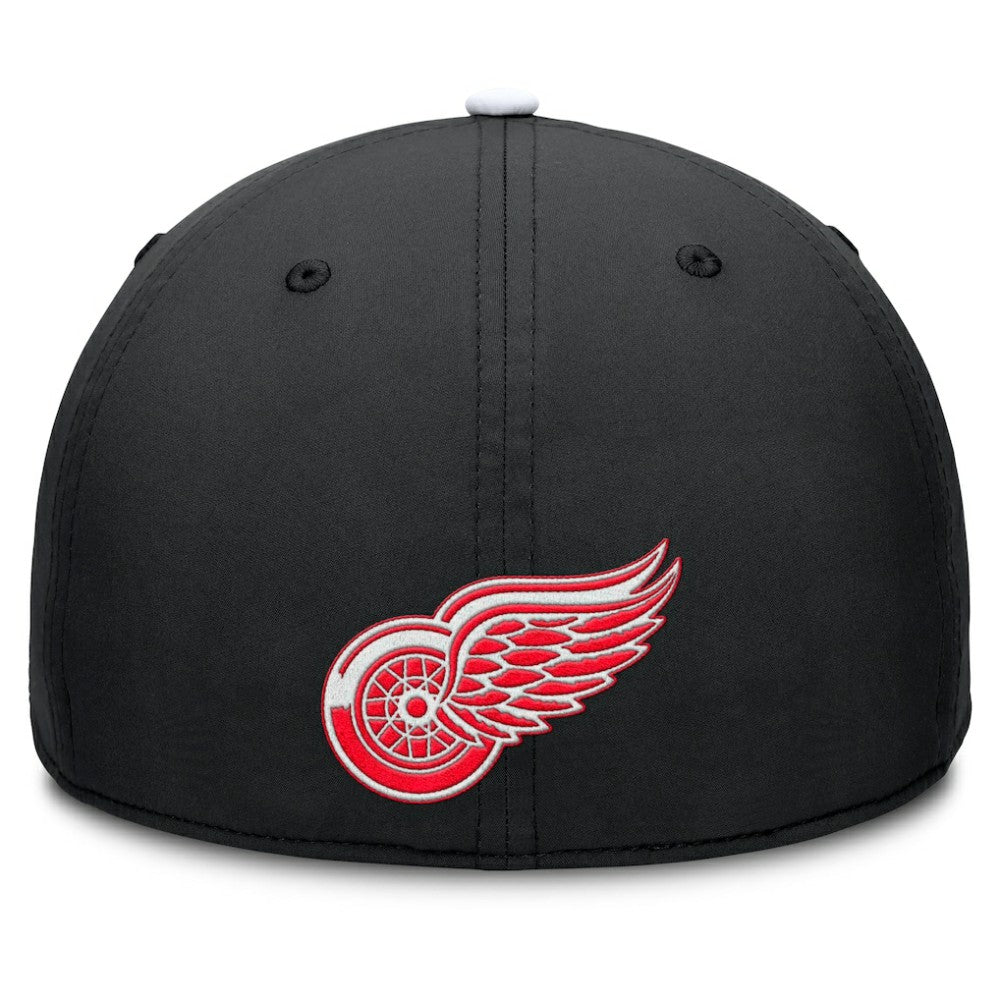 Detroit Red Wings Fanatics Authentic Pro Rink Team Code Flex Hat - Black/White Hats