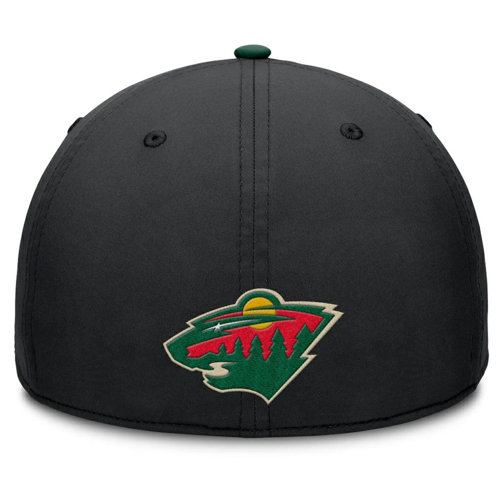 Minnesota Wild Fanatics Authentic Pro Rink Team Code Flex Hat - Black/Green Hats