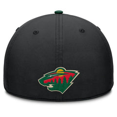 Minnesota Wild Fanatics Authentic Pro Rink Team Code Flex Hat - Black/Green Hats