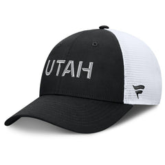 Utah Mammoth Fanatics Authentic Pro Rink Lockup Adjustable Trucker Hat - Black/White Hats