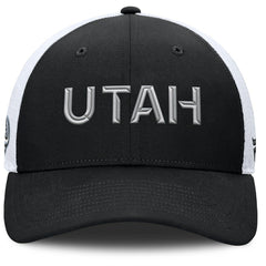 Utah Mammoth Fanatics Authentic Pro Rink Lockup Adjustable Trucker Hat - Black/White Hats