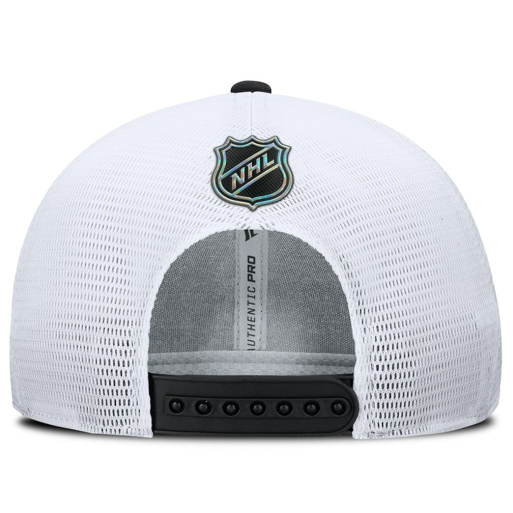 Utah Mammoth Fanatics Authentic Pro Rink Lockup Adjustable Trucker Hat - Black/White Hats