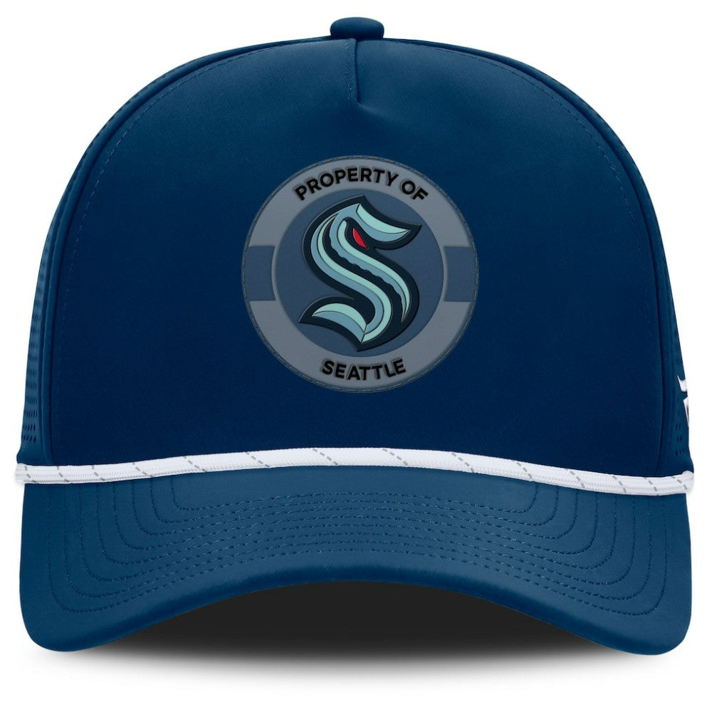 Seattle Kraken Fanatics Authentic Pro Rink Adjustable Hat - Deep Sea Blue Hats