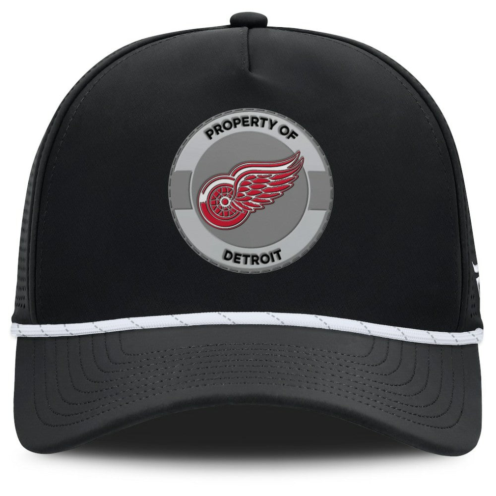 Detroit Red Wings Fanatics Authentic Pro Rink Adjustable Hat - Black Hats
