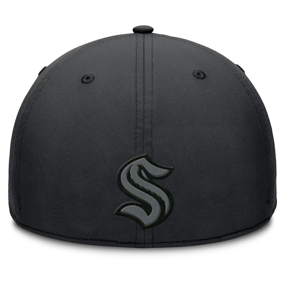 Seattle Kraken Fanatics Authentic Pro Road Team Code Flex Hat - Black Hats