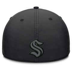 Seattle Kraken Fanatics Authentic Pro Road Team Code Flex Hat - Black Hats
