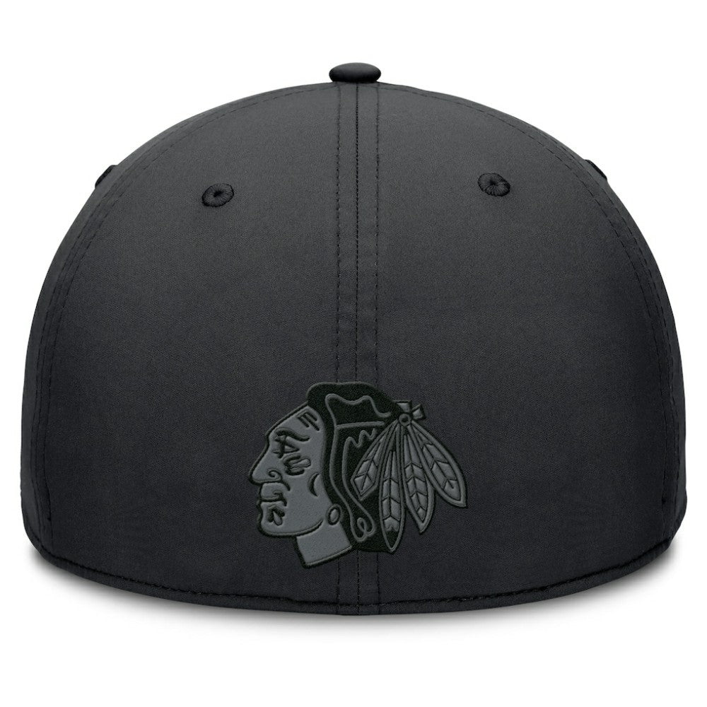 Chicago Blackhawks Fanatics Authentic Pro Road Team Code Flex Hat - Black Hats