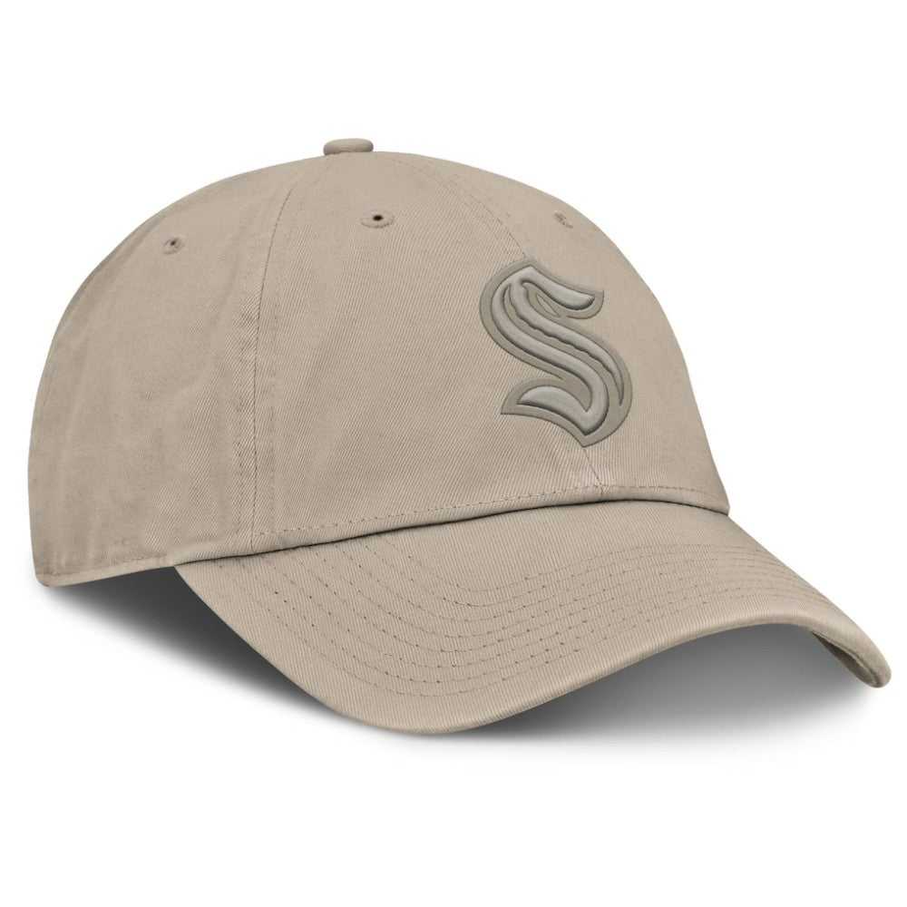 Seattle Kraken Fanatics Authentic Pro Road Adjustable Hat - Tan Hats