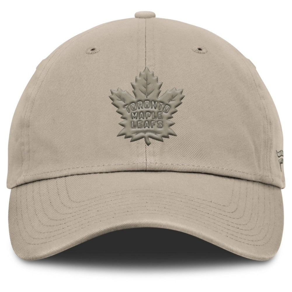Toronto Maple Leafs Fanatics Authentic Pro Road Adjustable Hat - Tan Hats