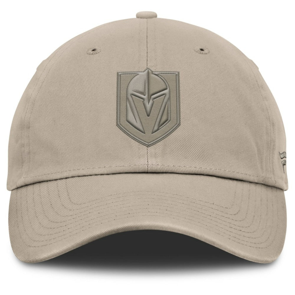 Vegas Golden Knights Fanatics Authentic Pro Road Adjustable Hat - Tan Hats